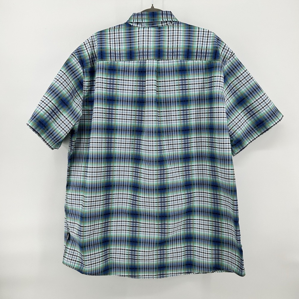 Eddie Bauer Shirt Mens 2XL Tall Sea Green Plaid Outdoor Hiking Performance Camp - Picture 7 of 9